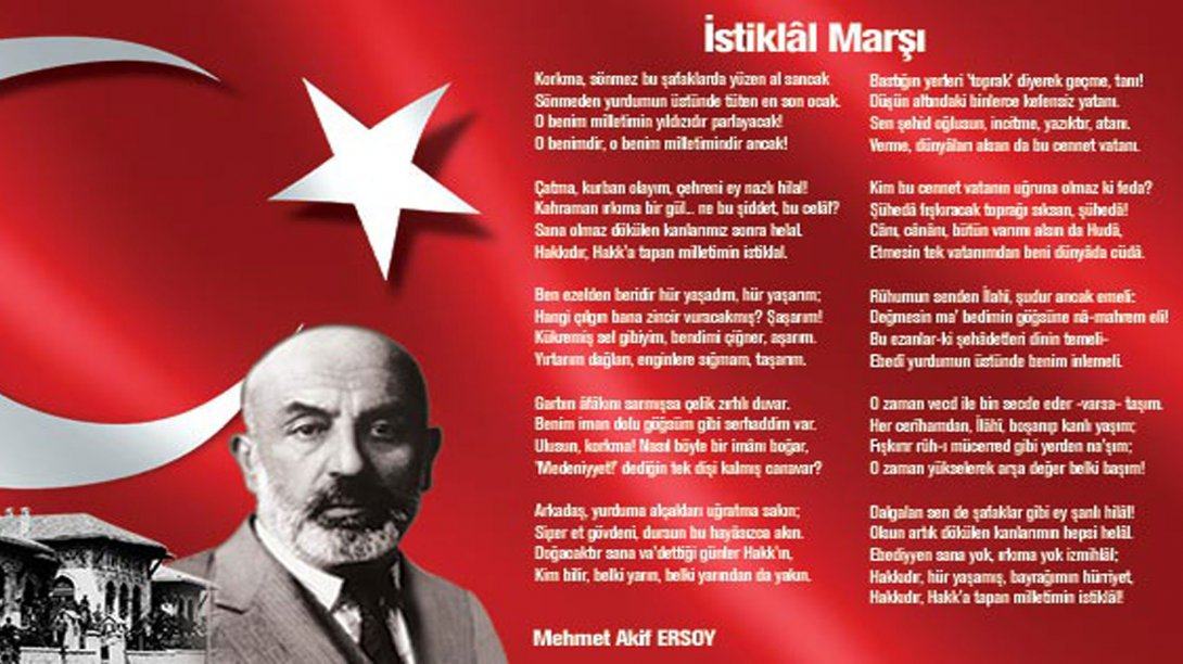 İlçemizde İstiklâl Marşının Kabulü ve Mehmet Akif Ersoyu Anma Günü Programı Düzenlendi