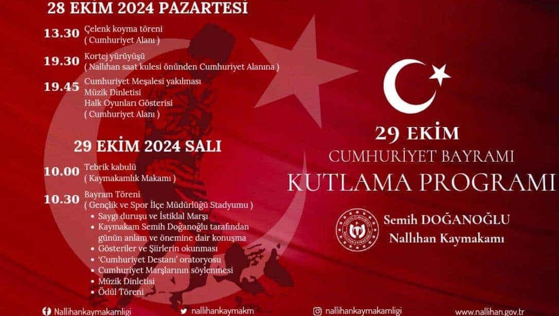 29 Ekim Cumhuriyet Bayramı Çelenk Töreni